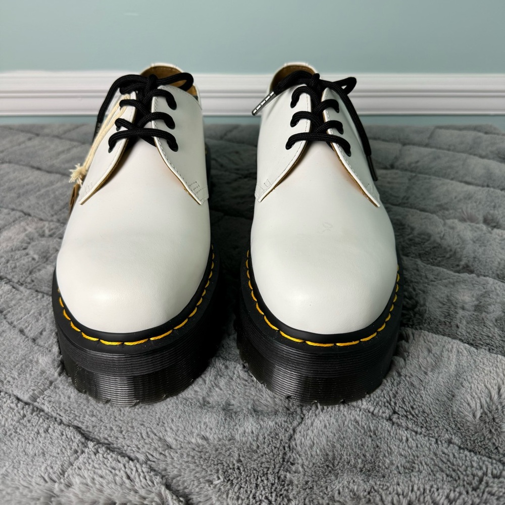 Dr Martens 1461 Smooth Leather Platform Quad Men’s 12 NEW - Picture 3 of 9